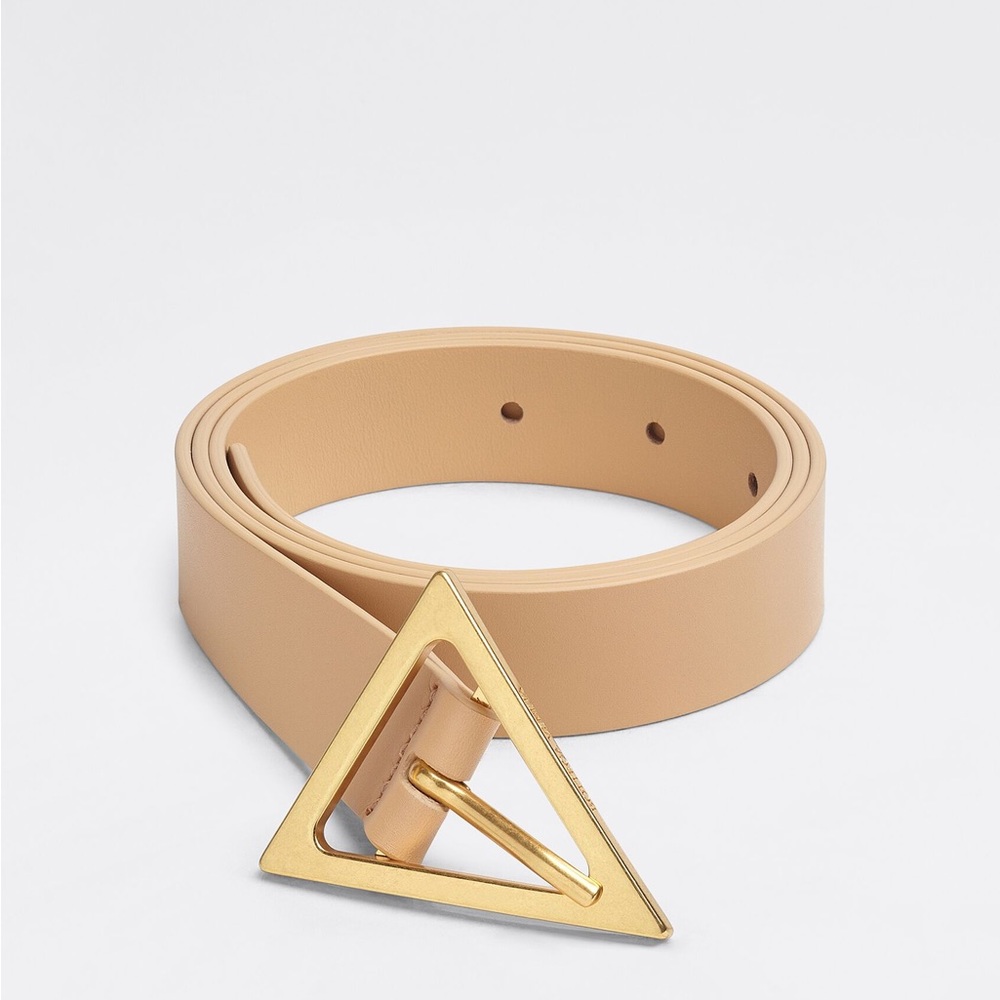 Bottega Veneta triangle belt almond/pink 80cm